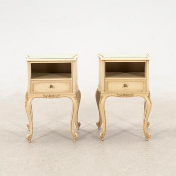 Bedside tables, a pair, Rococo style, 1940s/50s.