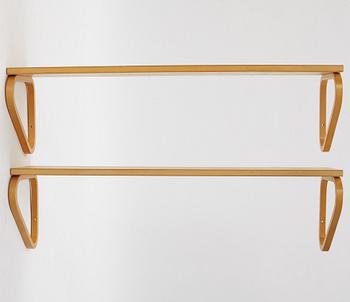 Alvar Aalto, vägghyllor, ett par, modell 112B.