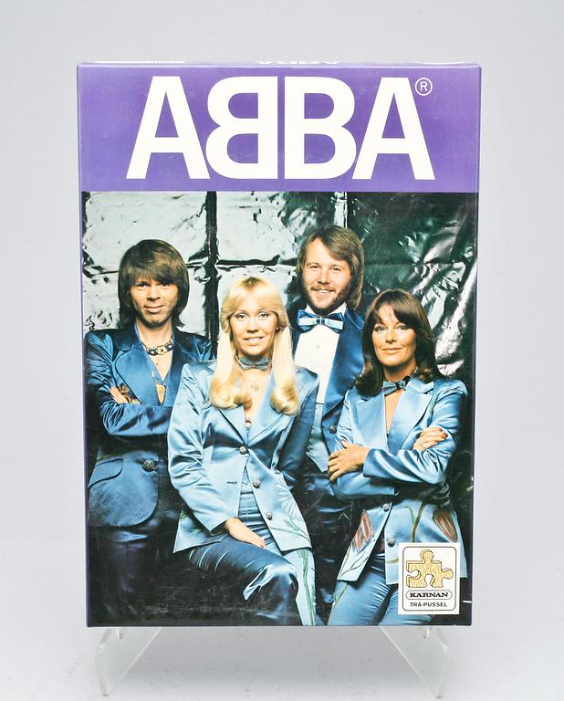 ABBA MEMORABILIA, 3 delar, bl.a. pussel samt spegel.