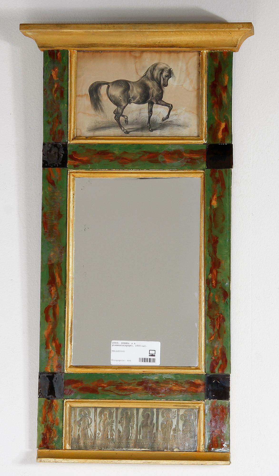 SPEGEL, s k glasmästarspegel, 1800-tal.