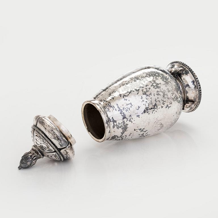 Sockerruska, silver, Thorvald Nielsen Meier, Köpenhamn, Danmark, 1920.