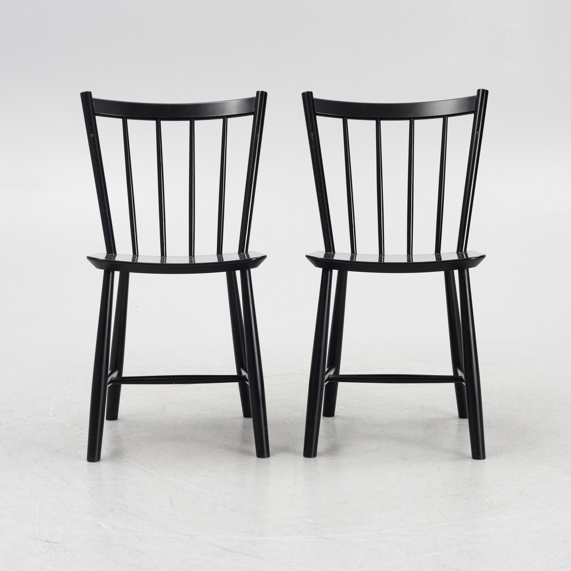 Børge Mogensen, stolar, 6 st, modell J49, Fredericia Furniture, Danmark.