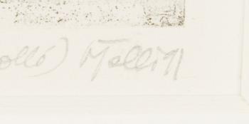 Vive Tolli, etsning, signerad och daterad -91, numrerad 32/50.