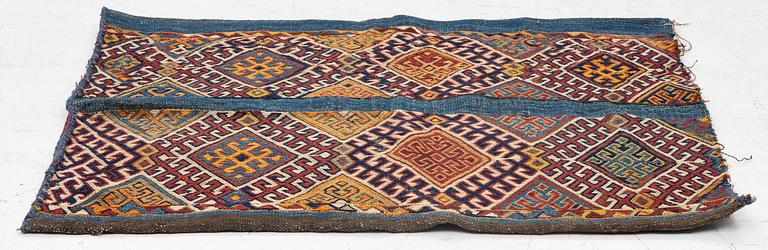 An antique soumak 'Bagface', ca 88 x 67 cm, Probably Cappadocia.