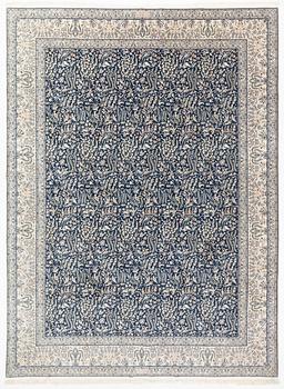 Rug, old Nain part silk, central Iran, 425 x 310 cm.