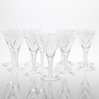 White wine glasses, 11 pieces, "Unicorn", from IKEA's 18th-century series, 1990s.