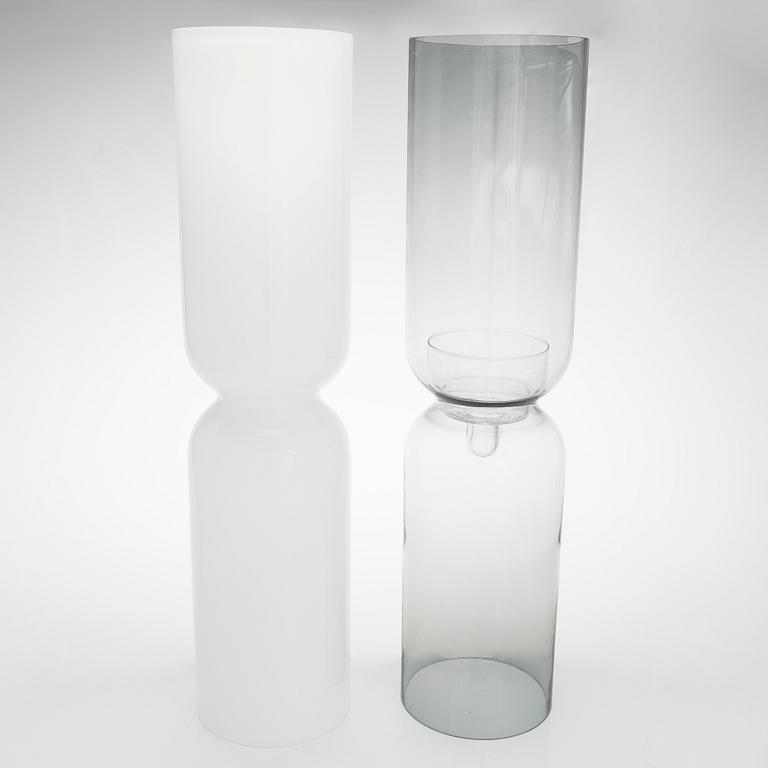 Harri Koskinen,  ljuslyktor, 2 st, "Lantern 60", Iittala, 2000-tal.