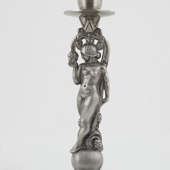 Ljusstakar, ett par, Swedish Grace, CG Hallberg, Stockholm, 1933.