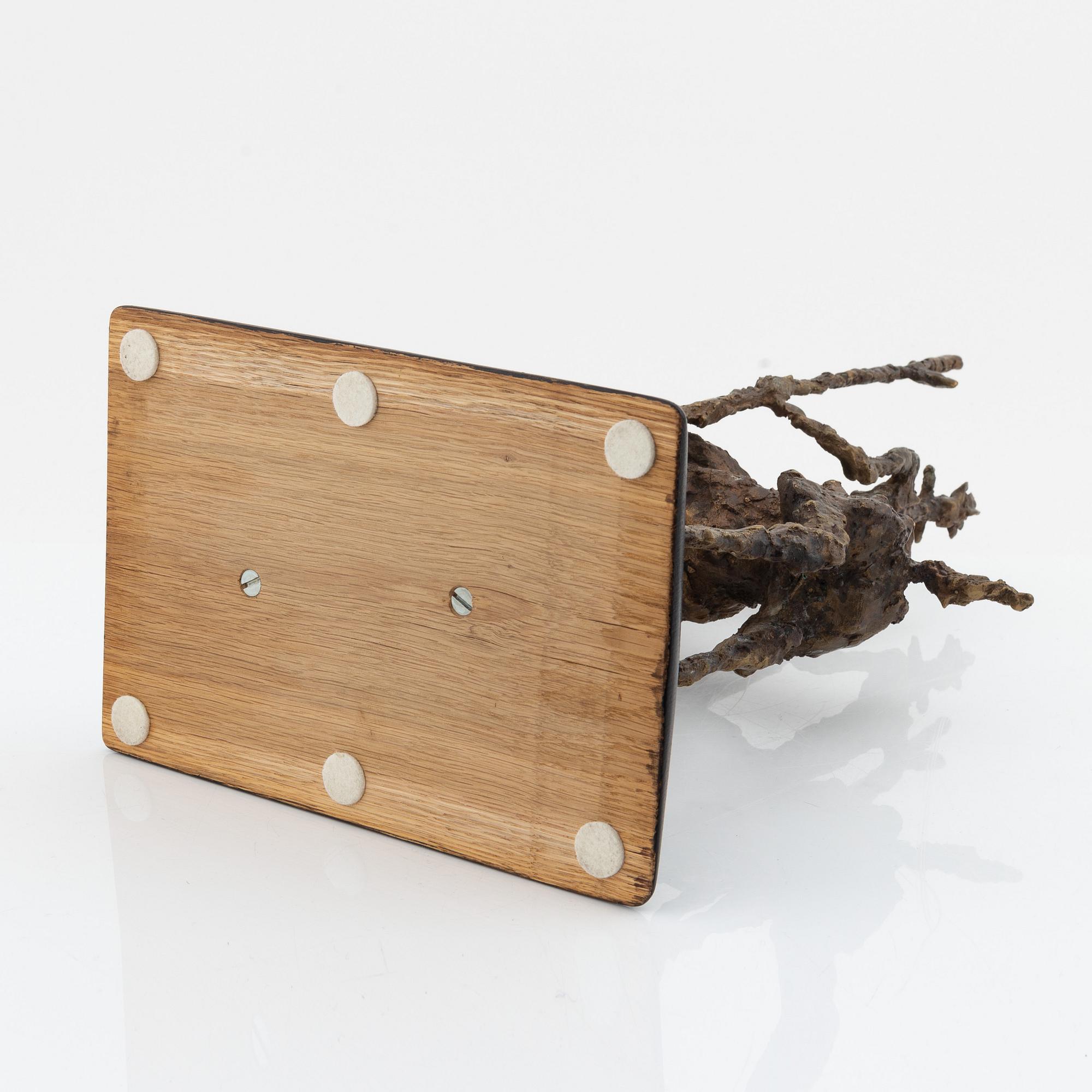 Carl-Emil Berglin, sculpture. Signed and dated. Foundry mark. Bronze, total height 48.5 cm.