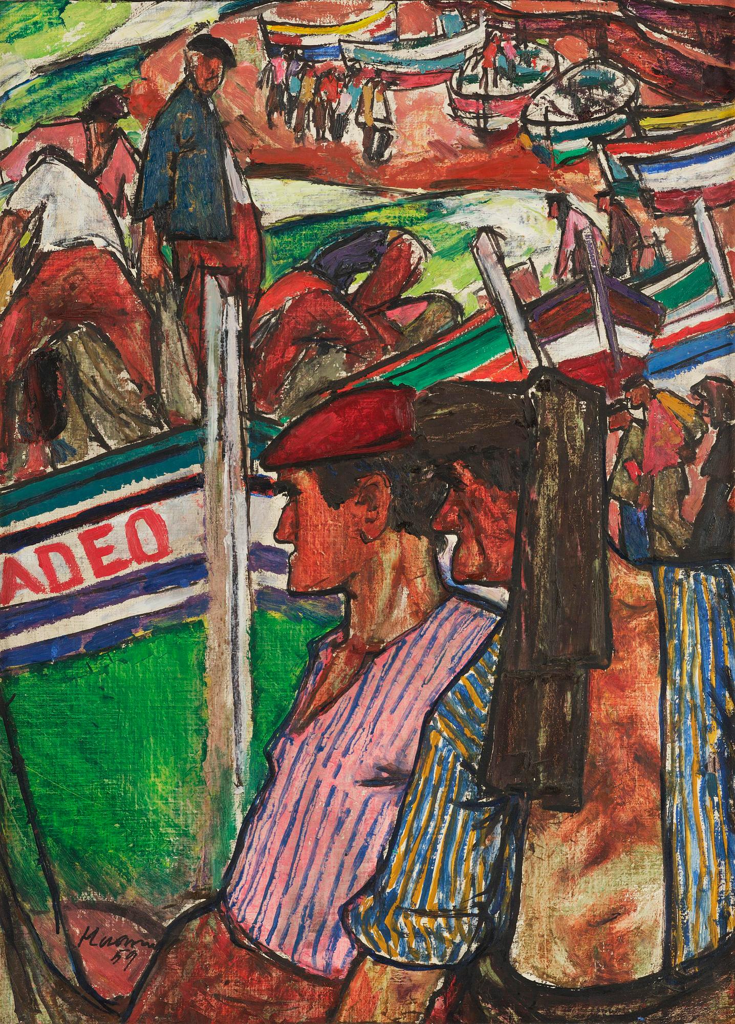 Eerik Haamer, Motif from the fishing village of Nazaré, Portugal.