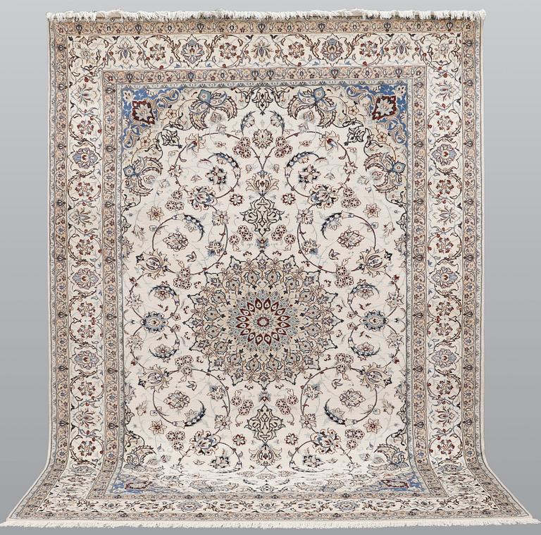 A carpet, Nain part silk so called 9 LAA, ca 368 x 259 cm.