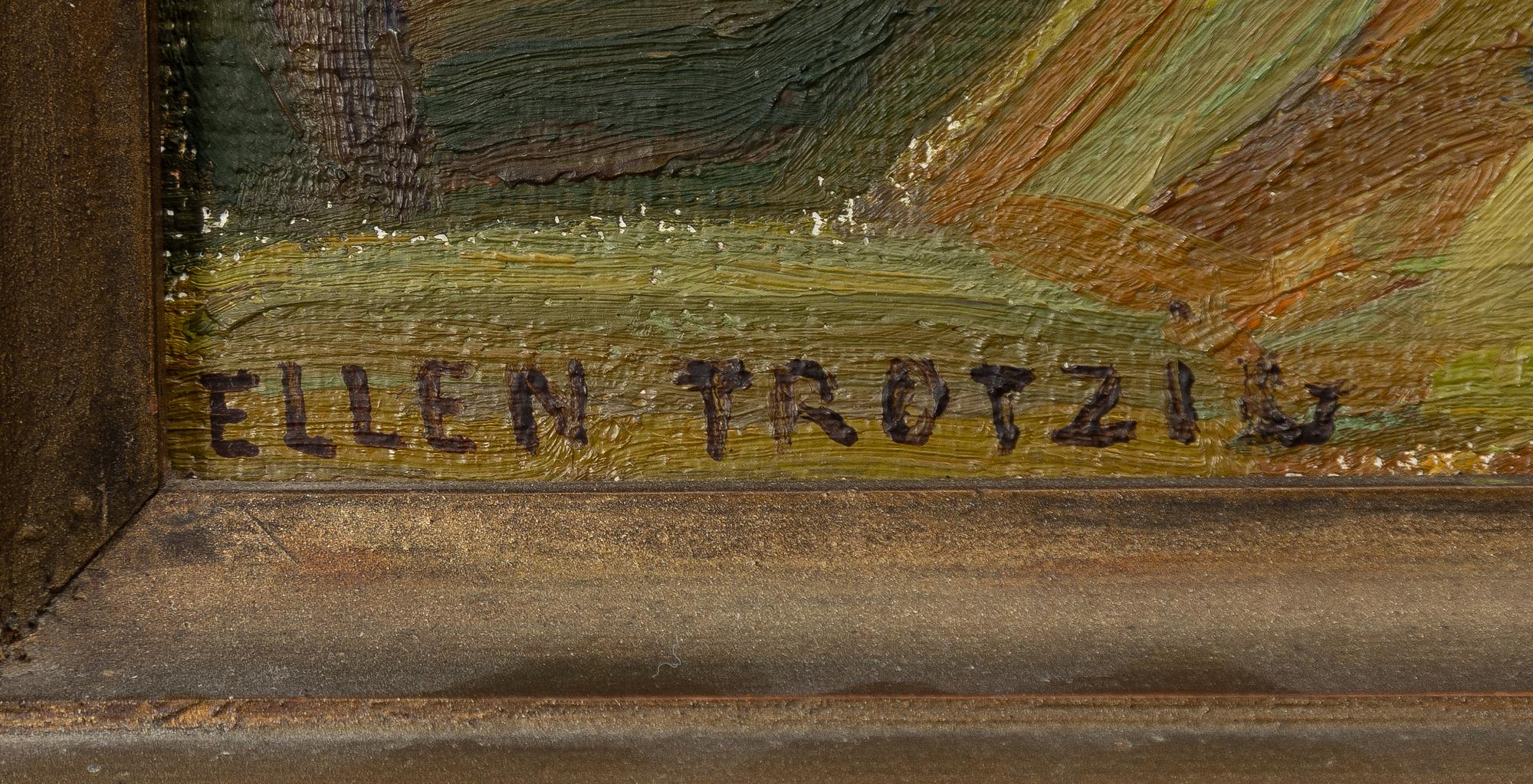 Ellen Trotzig, Landskap med kullar och träd.