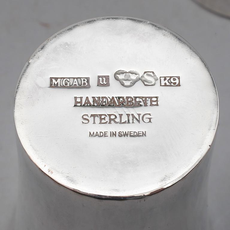 SILVERFÖREMÅL, 7 delar, svenska stämplar, 1900-talets andra hälft. Vikt ca 494 gram.