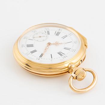 Pocket watch, 18K gold, 49,5 mm.