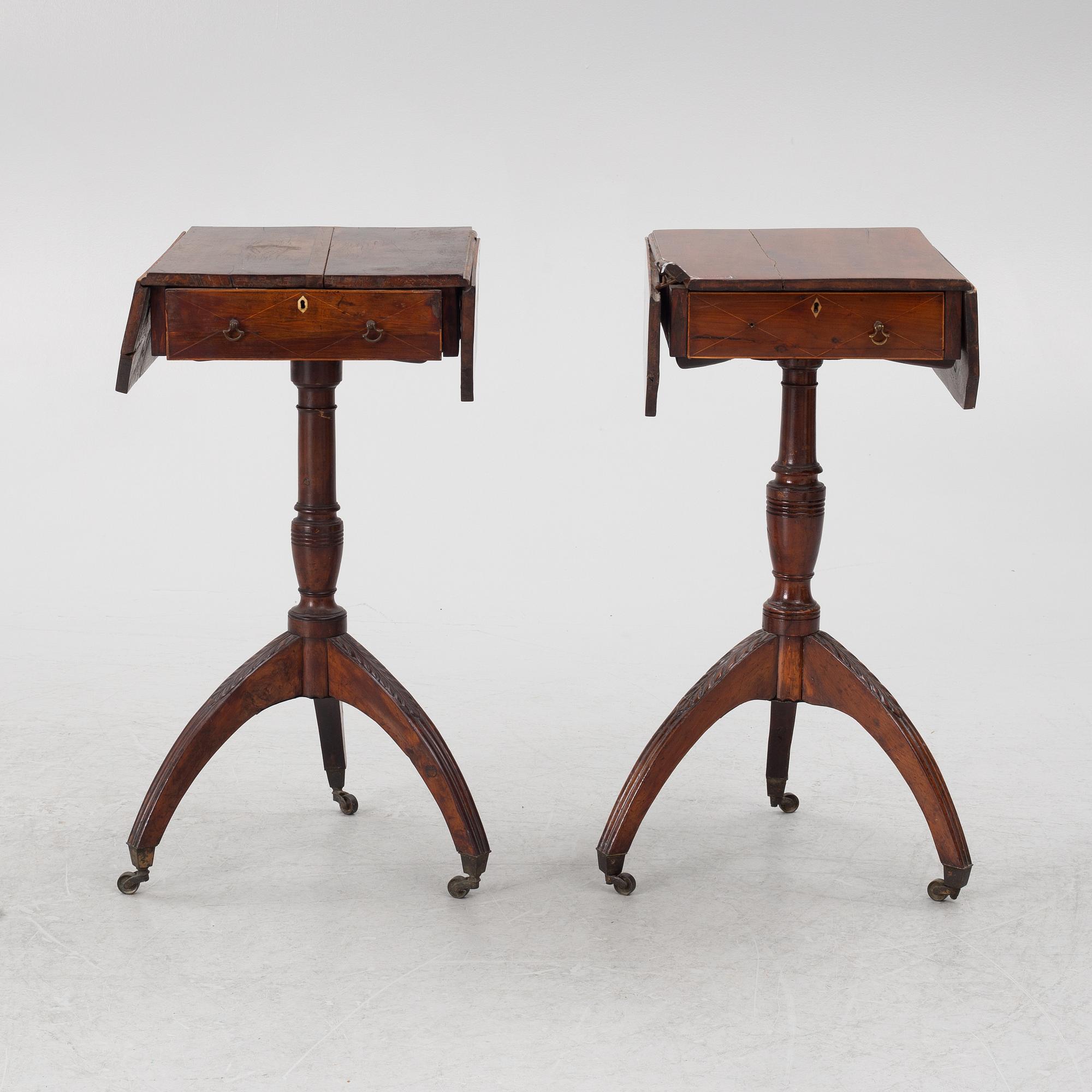 A pair of tables, England, early 19th century.