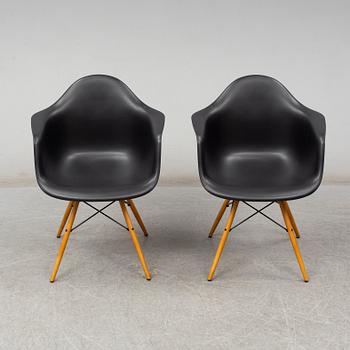 CHARLES & RAY EAMES, a pair of 'DAW' armchairs, Vitra, 2017.