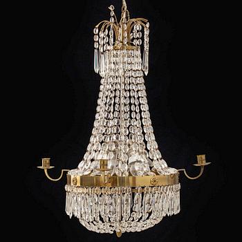 An Empire style chandelier, early 20th century.