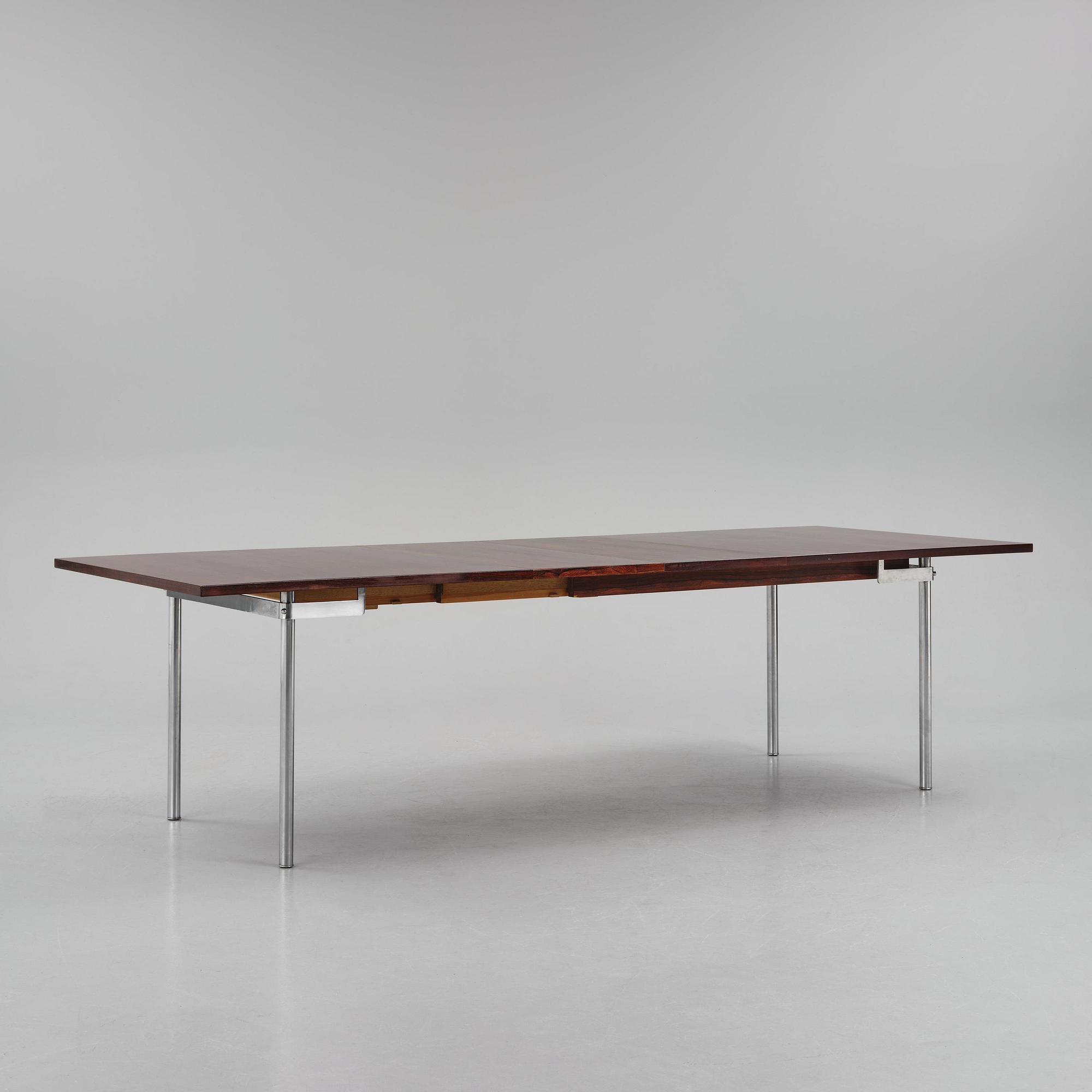 Hans J. Wegner, a rosewood "AT-322" table, Andreas Tuck, Denmark, 1960s.