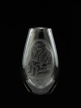VAS, glas, Vicke Lindstrand, Kosta, 1950-tal.