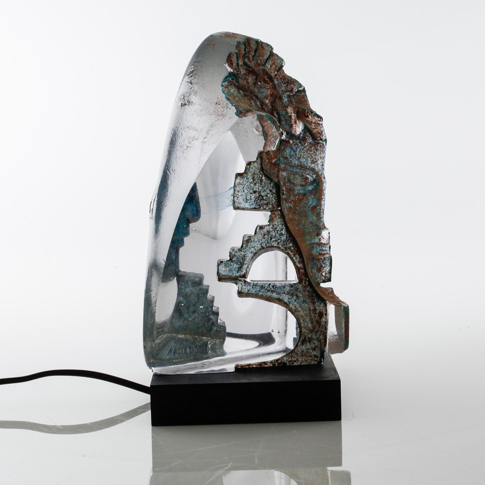 ANDERS SOLFORS, skulptur, glas, "Djoser", unikat, signerad samt daterad 2006.