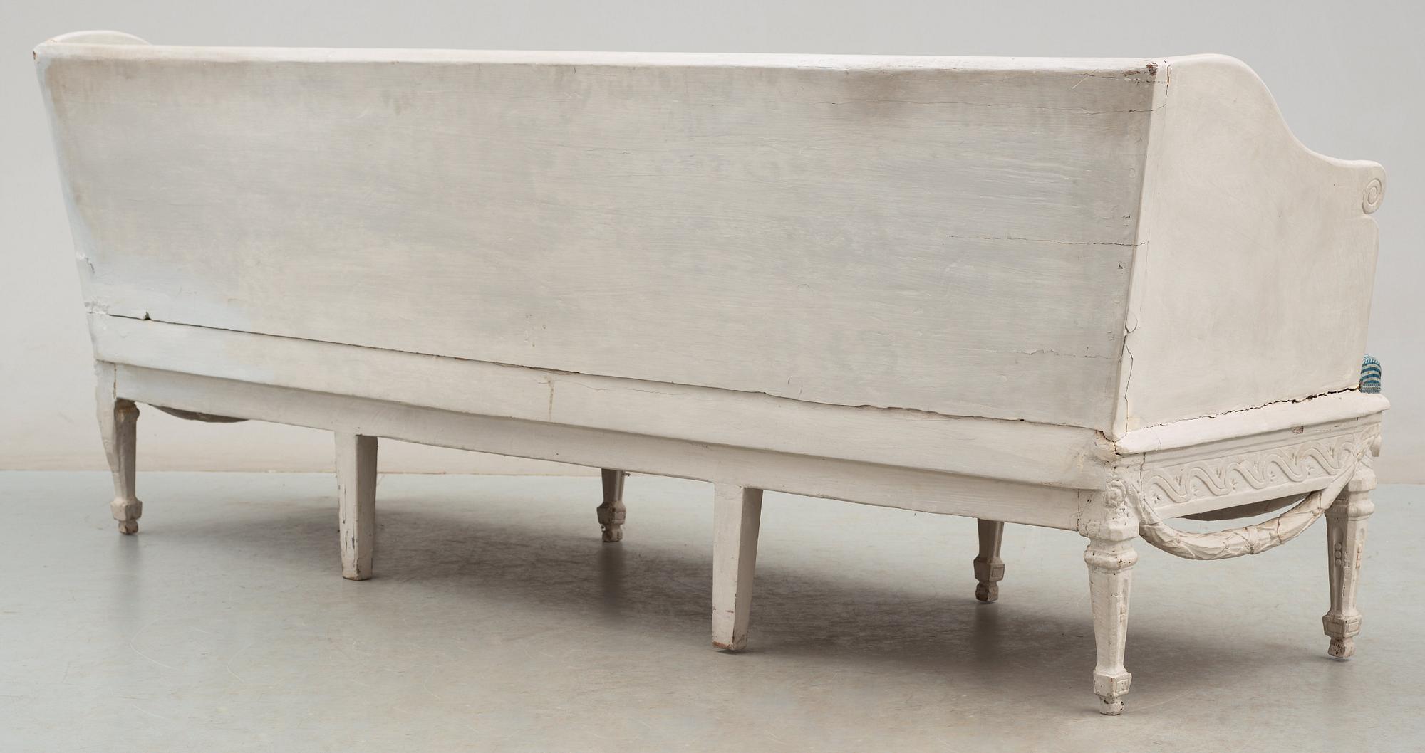 TRÅGSOFFA. Sverige, 1700-talets slut. Gustaviansk.