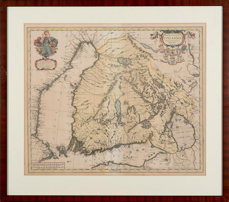 KARTA, gravyr, efter Jacobo Schutz, 1700-tal.