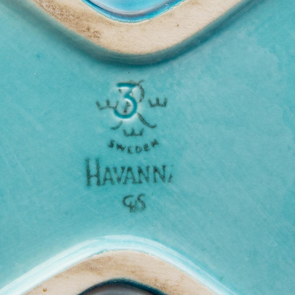 Carl-Harry Stålhane, Vaser 2 st samt skålfat "Havanna" Rörstrand 1900-talets mitt/andra hälft flitngods.