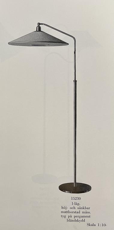 Harald Notini, a pair of floor lights model "15230", Arvid Böhlmarks Lampfabrik, 1940's.