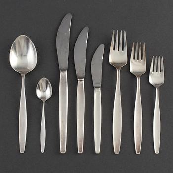 TIAS ECKHOFF, a 47-piece 'Cypress' sterling silver cutlery set from Georg Jensen, Denmark.