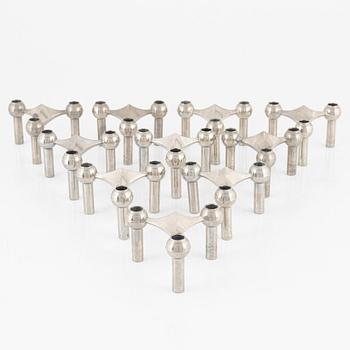 Caesar Stoffic & Fritz Nagel, a set of candlesticks, second half of the 20th century (10 pieces).