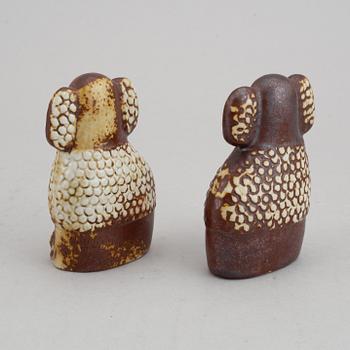 Lisa Larson, four stoneware figurines, Gustavsberg.