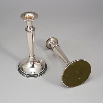 Four silver candlesticks from TESI, Gothenburg, 1972-74.