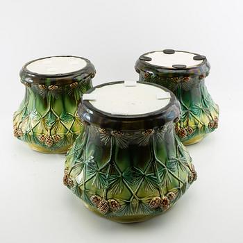 Outer covers 3 pcs Jugend, Rörstrand early 20th century stoneware.