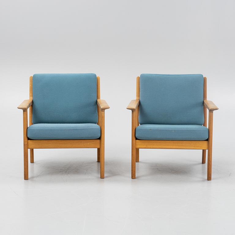 Hans J Wegner, fåtöljer, ett par, "GE-265", Getama, Gedsted, Danmark.