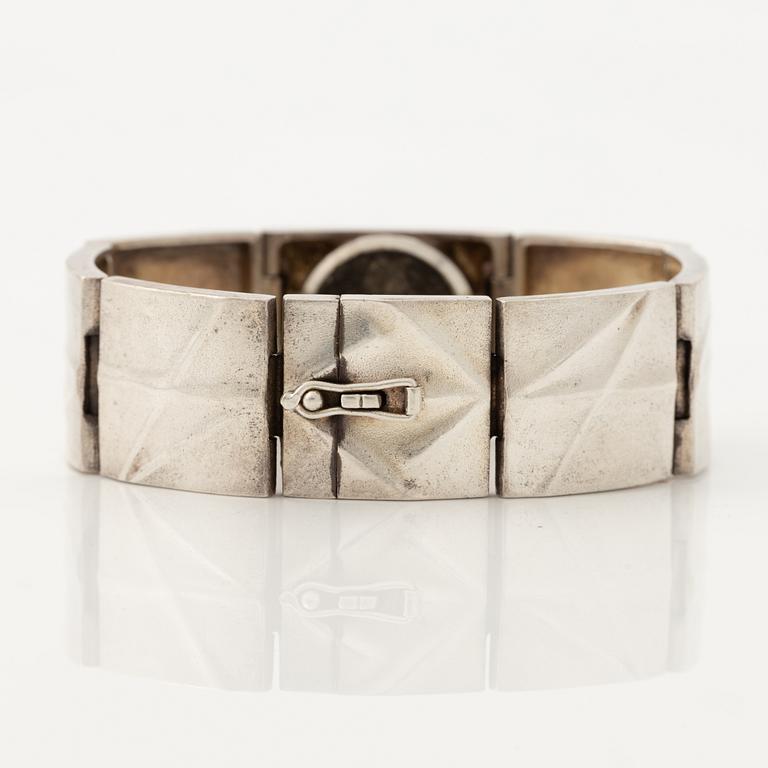 Lapponia wristwatch "Istral" sterling silver, design by Björn Weckström,