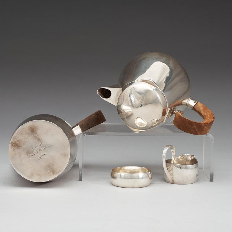 A Rey Urban 4 pcs sterling tea and coffee service, Stockholm 1959-1969.