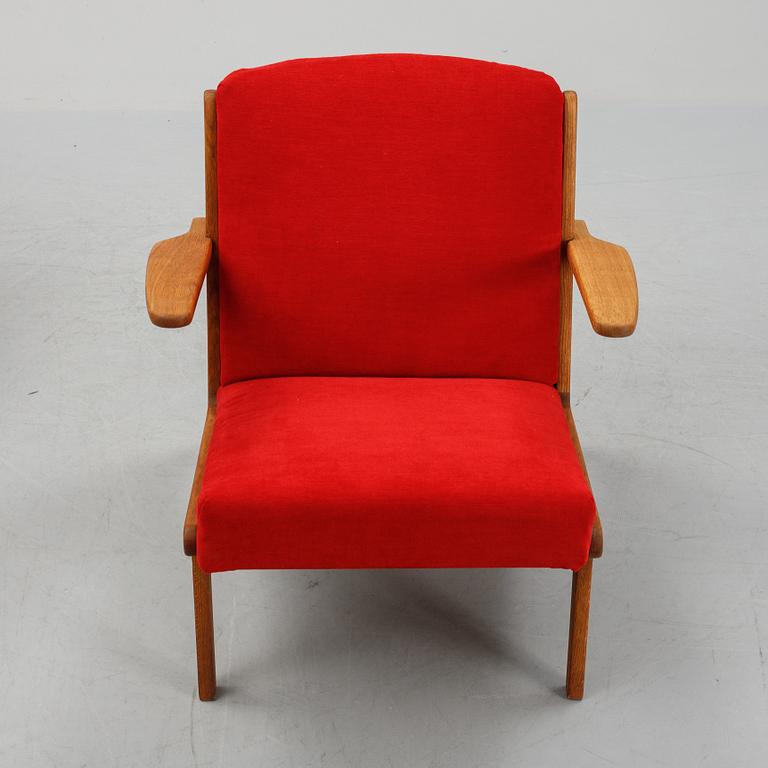 A pair of easy chairs, Denmark, 1950's.