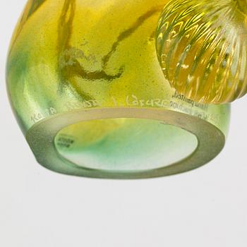 Ludvig Löfgren, a set of three sculptures, glass, Kosta Boda, Sweden.