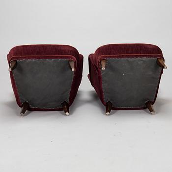 Ilmari Lappalainen, a pair of 1950's 'Laila' armchairs for Asko, Finland.