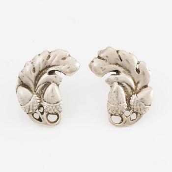 A bracelet and a pair of earrings, sterling silver, Denmark.