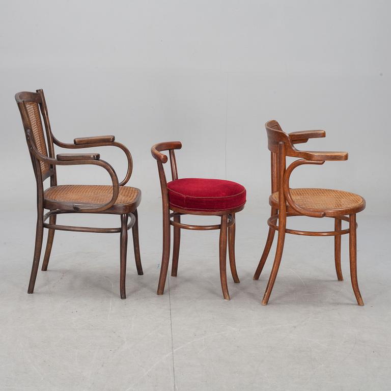 STOLAR, 3 st, bl a J & J Kohn och Thonet, 1900-talets första hälft.