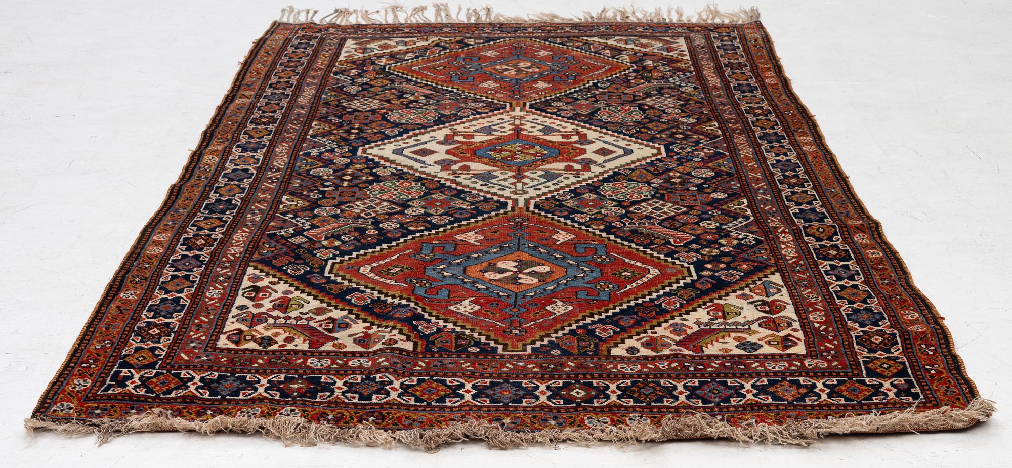 Carpet, Qashqai, antique, approx. 237 x 142 cm.