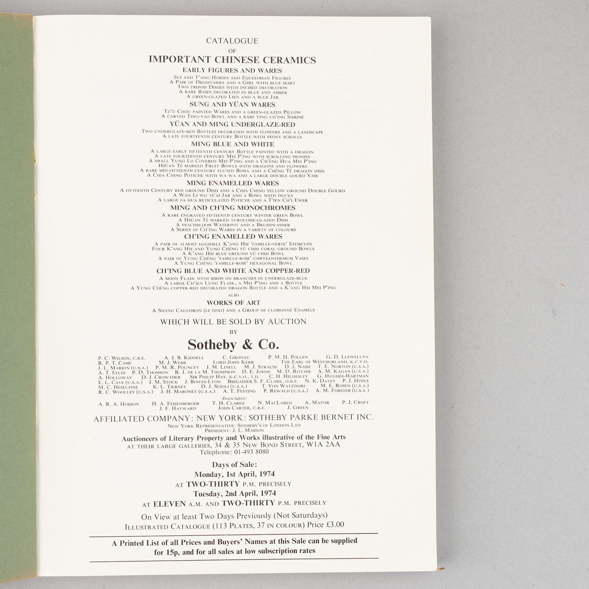 Auktionskataloger, 30 st, Sotheby & Co (Sothebys), London, 1968-1976.