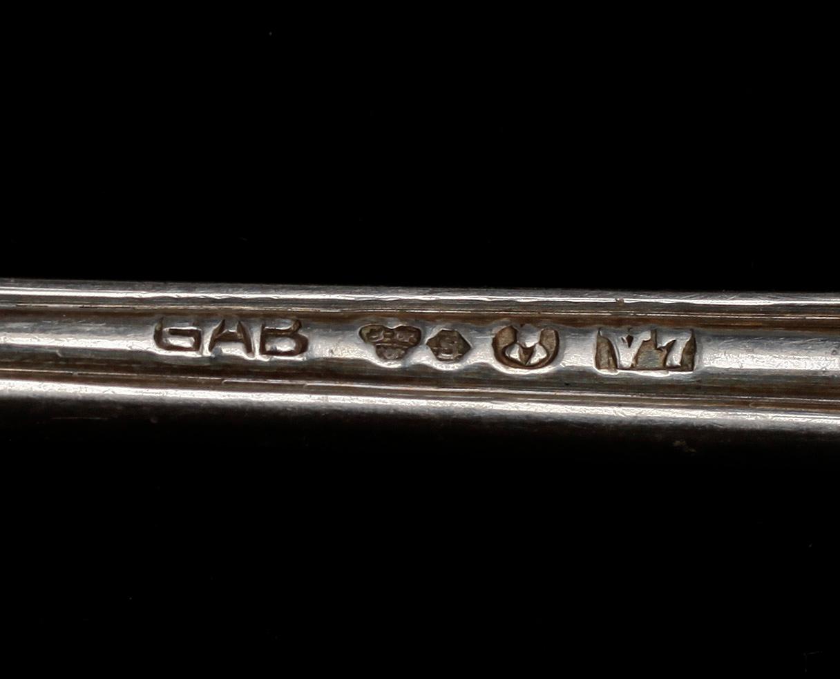 PARTI BESTICK, 50 delar, silver, bla C.G Hallberg, Stockholm, 1919. Tot vikt ca 1648g.