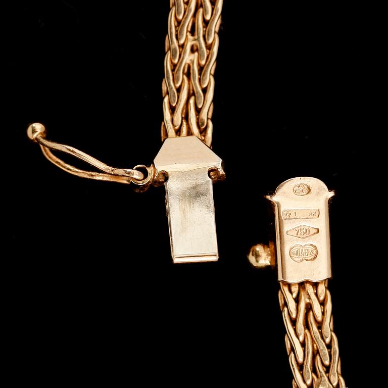 COLLIER, 18 k guld, fantasilänk. Vikt ca 19 gram.