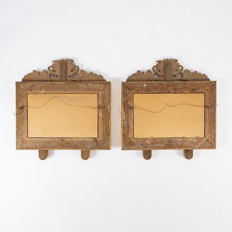 Spegellampetter, ett par, Karl Johan, 1800-talets första hälft.