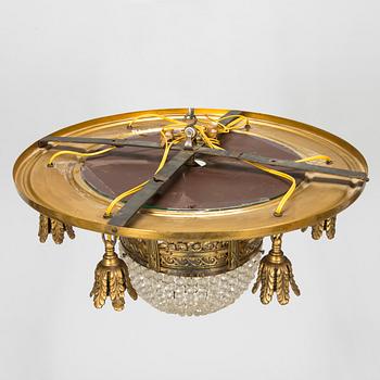 An Art Nouveau ceiling chandelier, early 20th century.