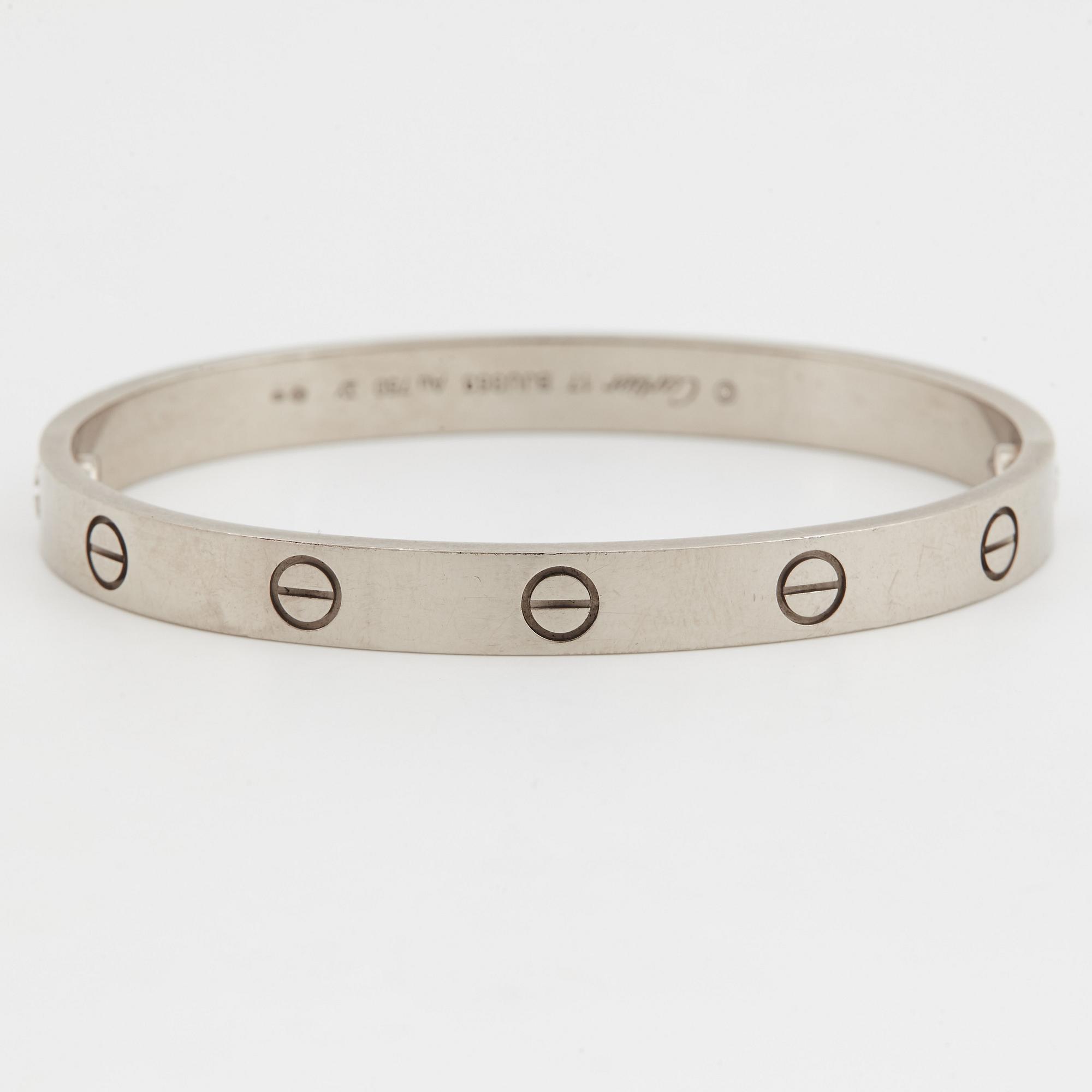 A Cartier "Love" bracelet.