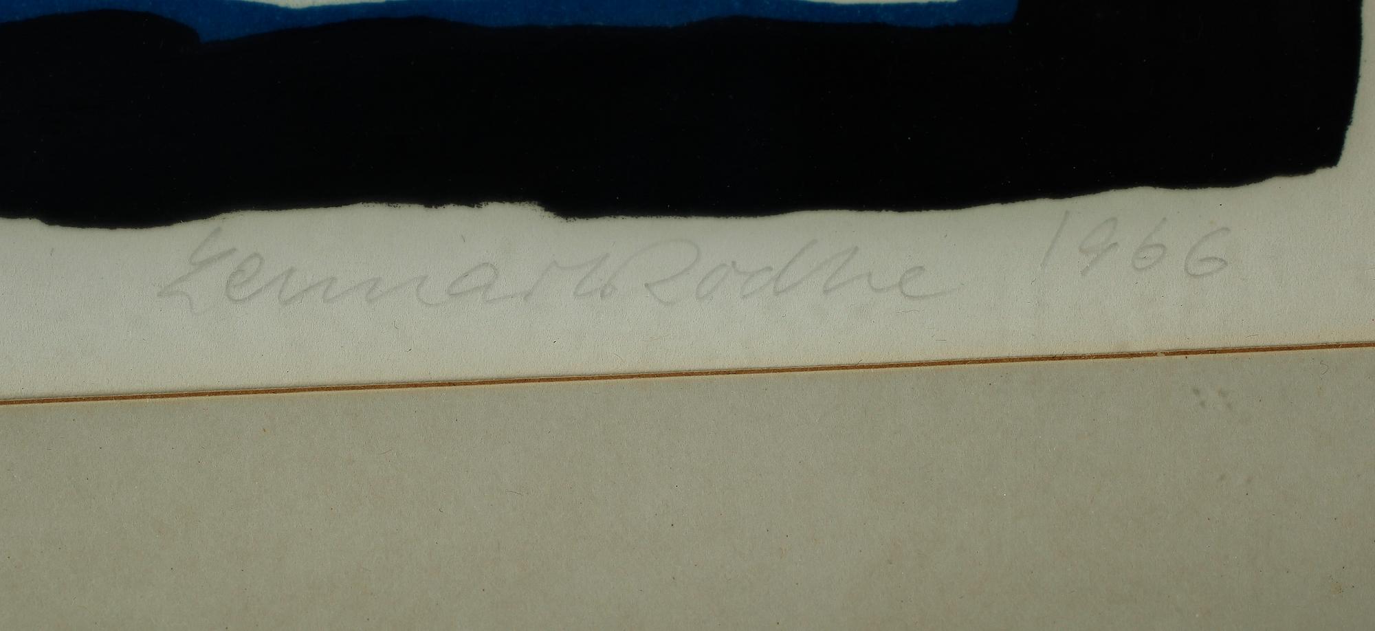 LENNART RODHE, färglitografi, signerad och numrerad.