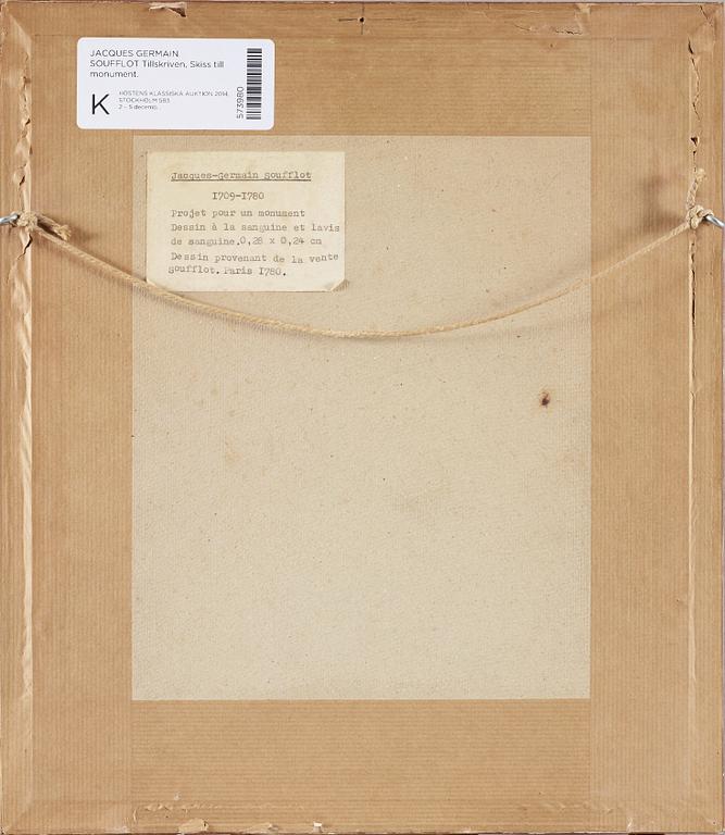 Jacques Germain Soufflot Attributed to, Sketch for a monument.